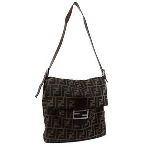 Fendi shoulder bag brown canvas